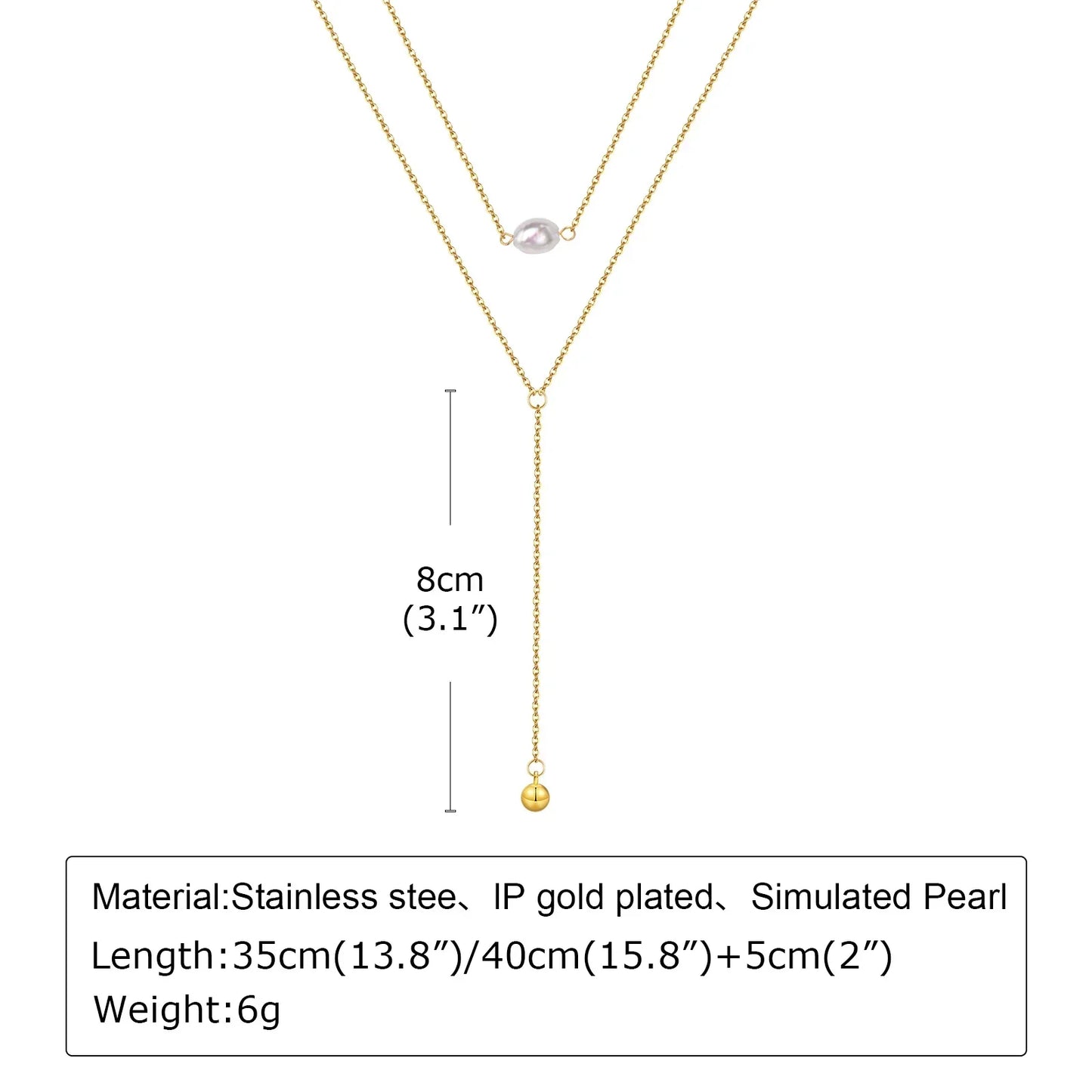 Trace Lariat Necklace