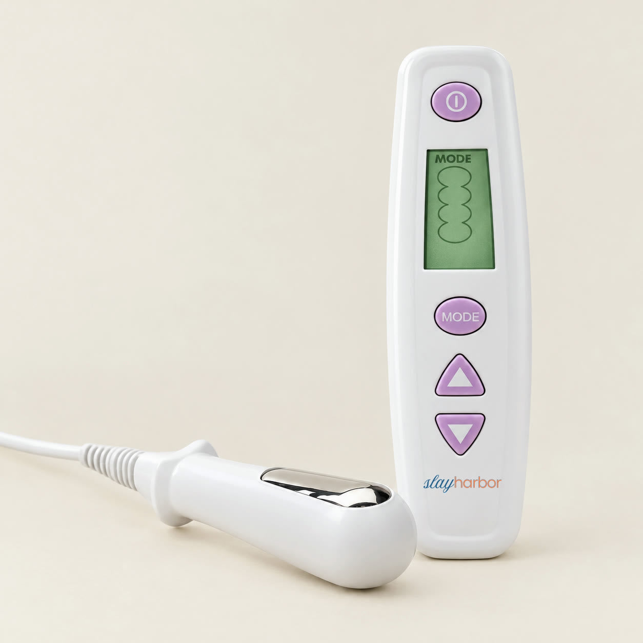 The Slay Harbor Pelvic Floor Trainer controller and probe