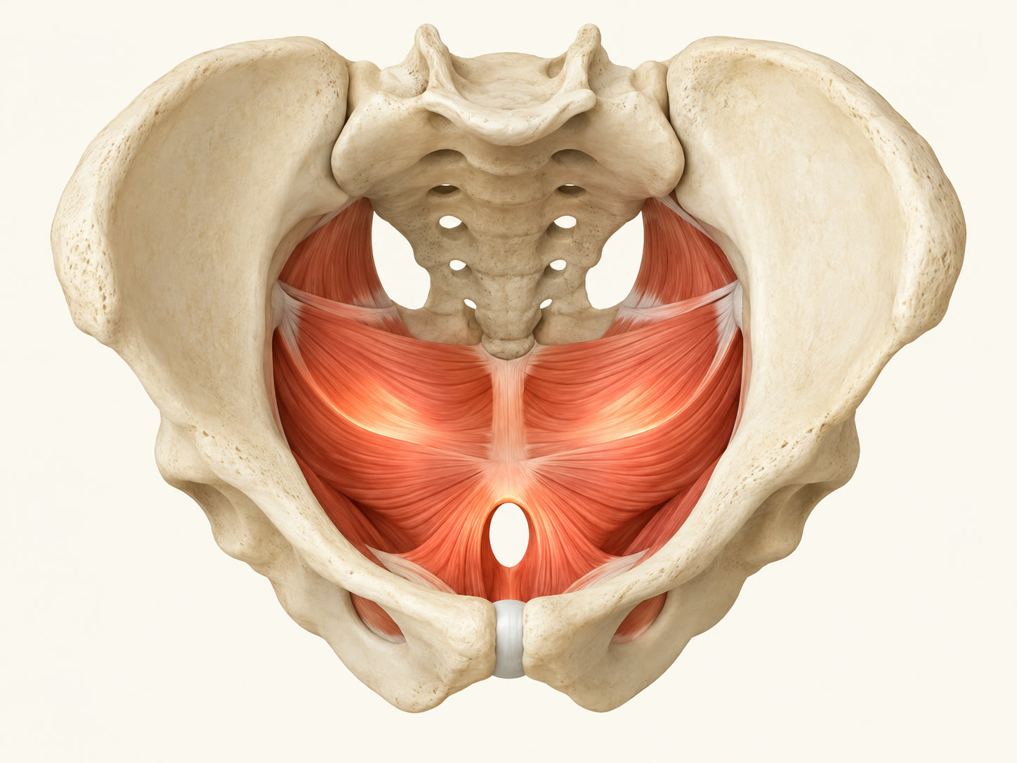 Illustration of the pelvic floor muscles