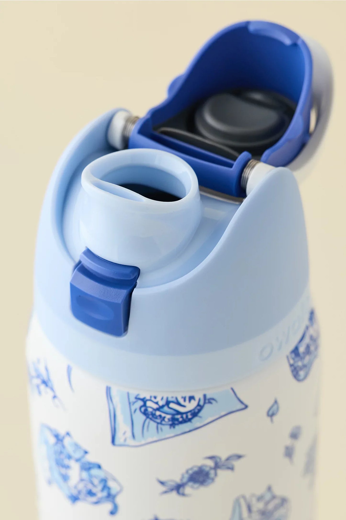 Owala Delft Cat Print FreeSip 32 oz Water Bottle