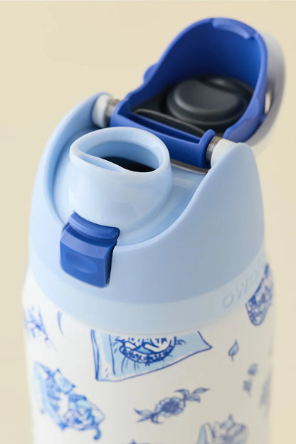 Owala Delft Cat Print FreeSip 32 oz Water Bottle