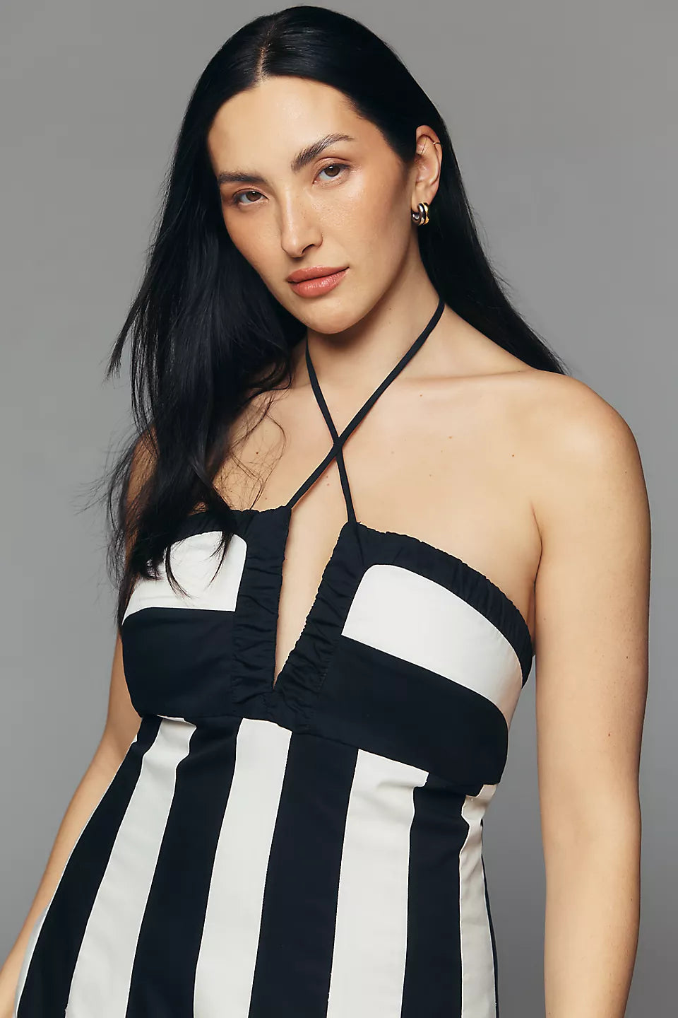 Maeve Halter Colorblock Midi Dress