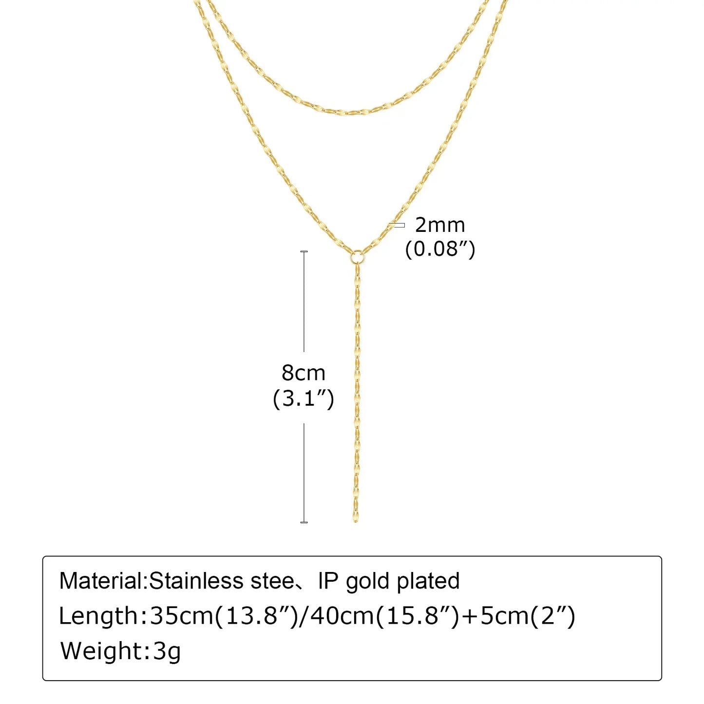 Trace Lariat Necklace