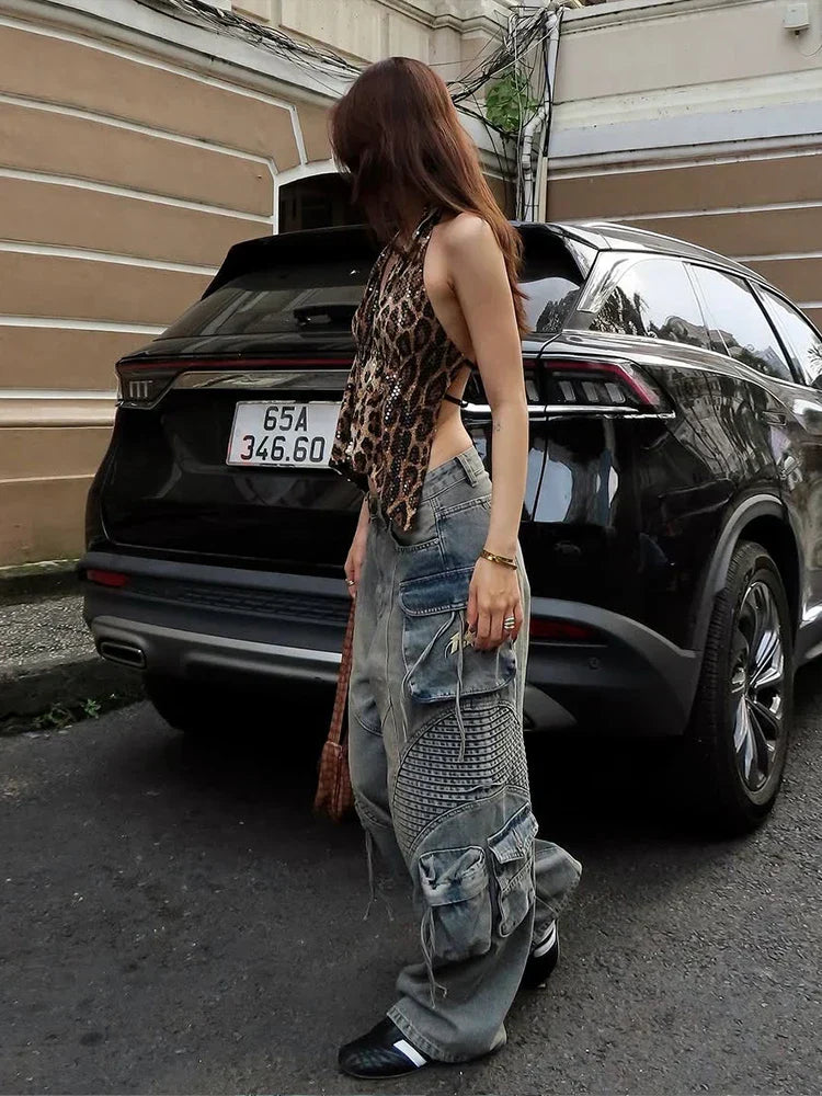 Leopard Halter Top