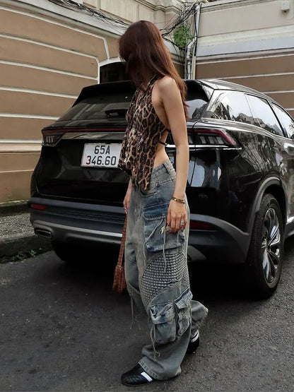 Leopard Halter Top