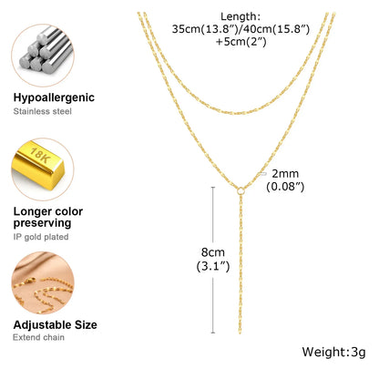 Trace Lariat Necklace