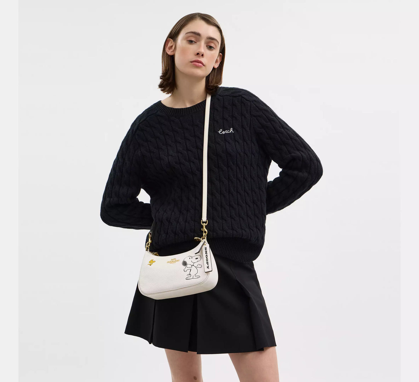 Peanuts Teri Shoulder Bag With Snoopy