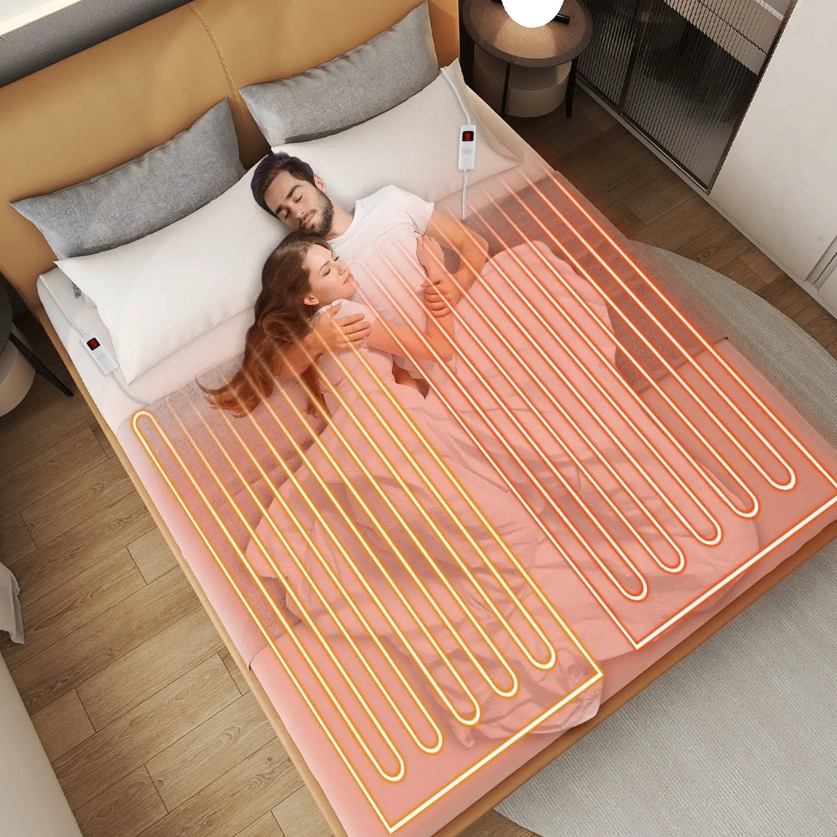 Heated Mattress Pad with Dual Controllers