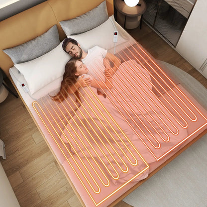 Heated Mattress Pad with Dual Controllers