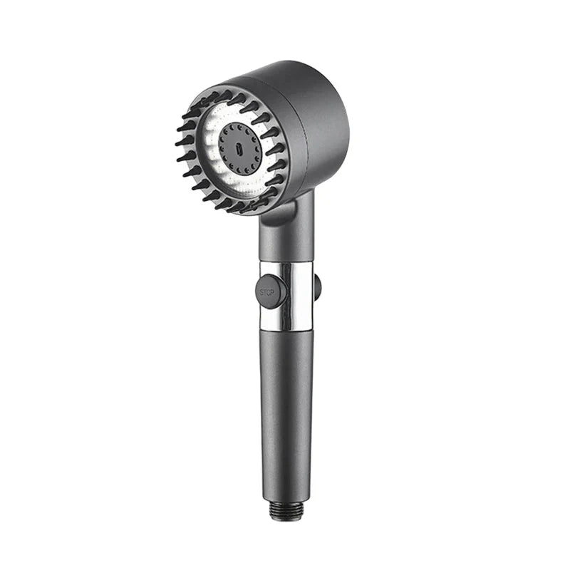 Handheld Shower Head with Multiple Spray Modes and Stop Button