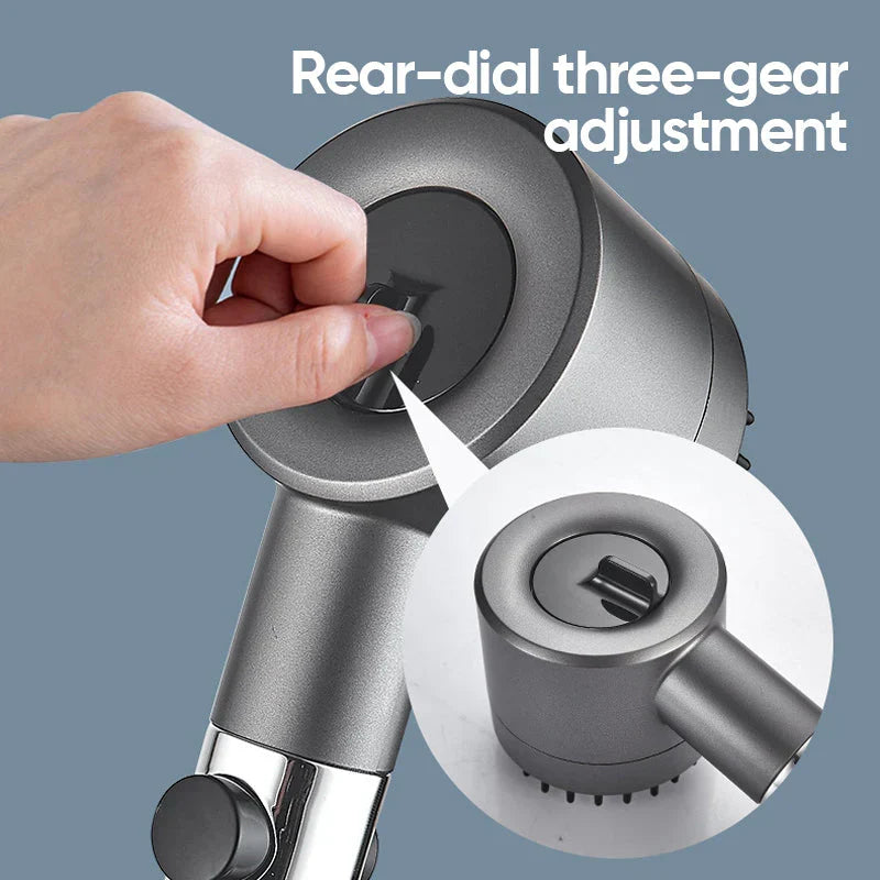 Handheld Shower Head with Multiple Spray Modes and Stop Button