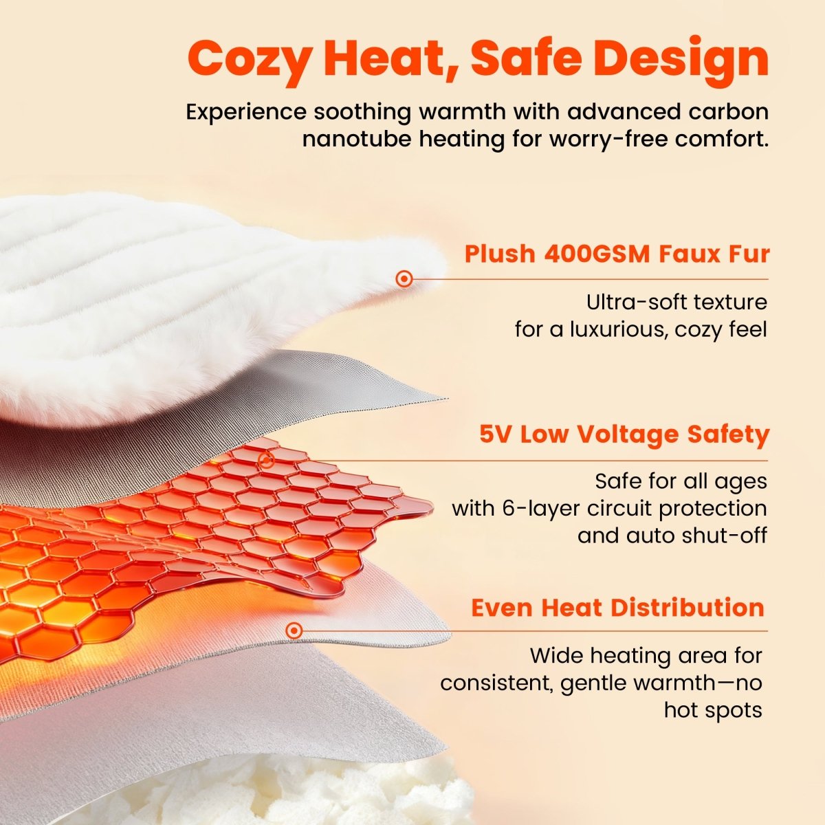 Heated Backrest Reading Pillow with Arms