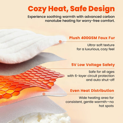 Heated Backrest Reading Pillow with Arms
