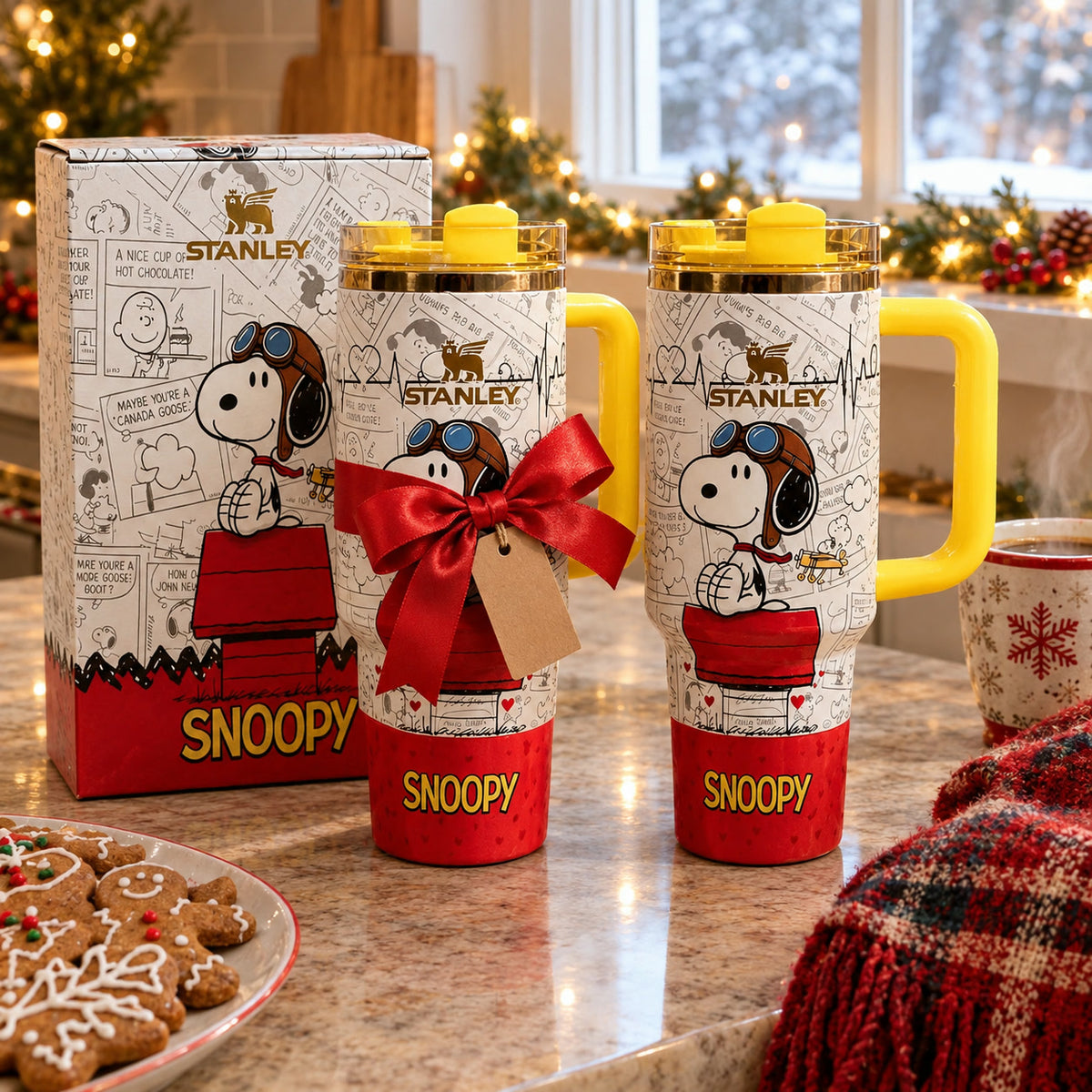 Holiday gift idea: gift one, keep one, two 40oz cartoon print tumblers
