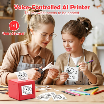 AI Voice Sticker & Coloring Page Printer for Kids