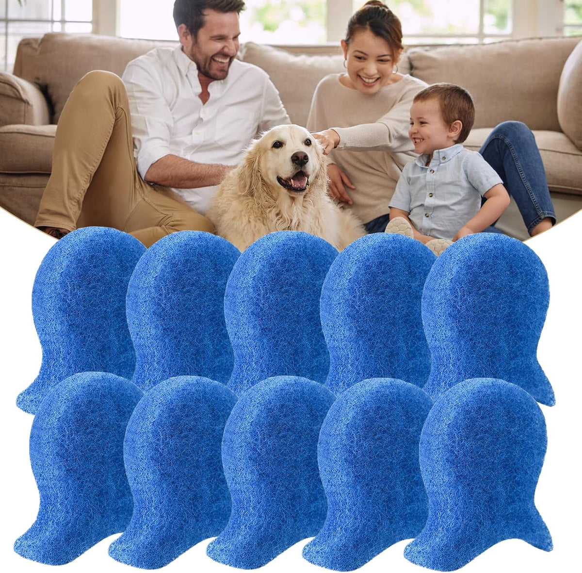 Fish-Shaped Reusable Pet Hair Catchers for Washer and Dryer
